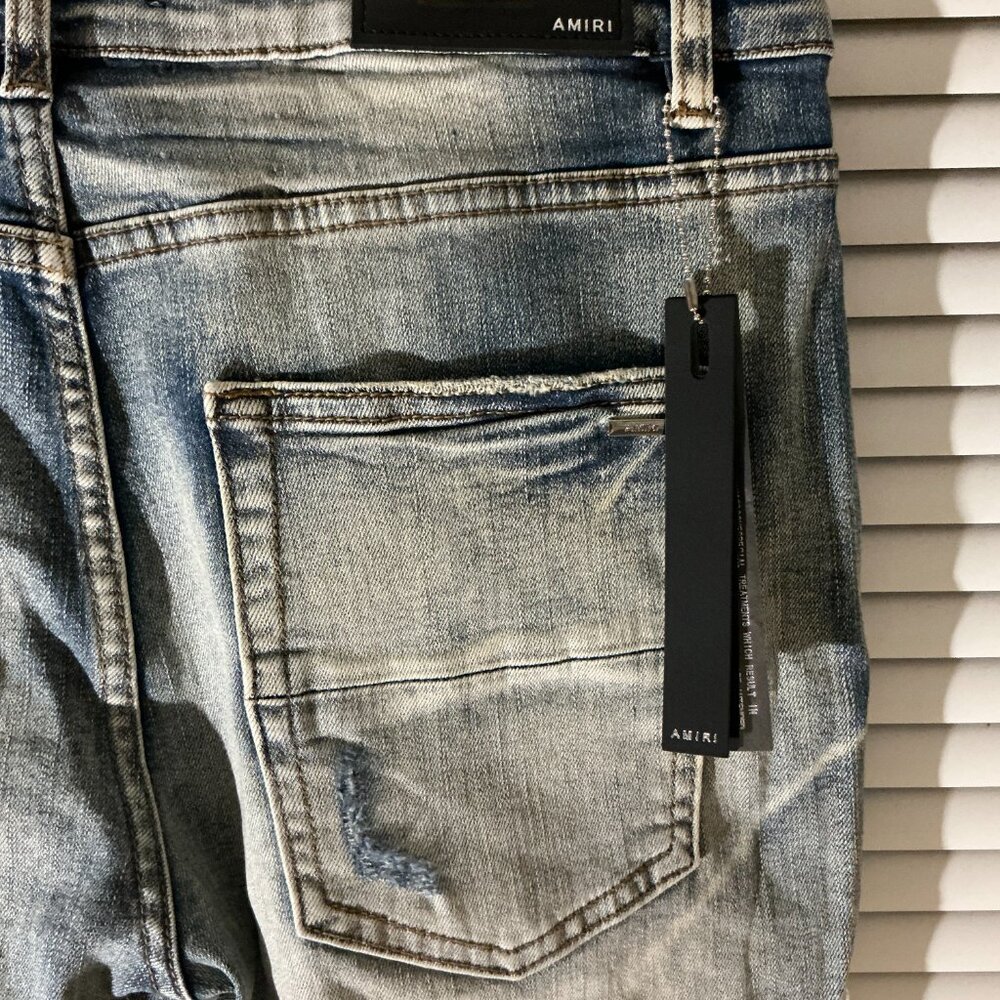 Light blue Amiri jeans "Cloud Patchwork" - image 6